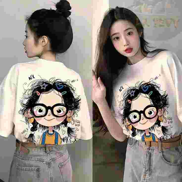 FR-XL WOMEN LITTLE GIRL KAOS T-SHIRT K...